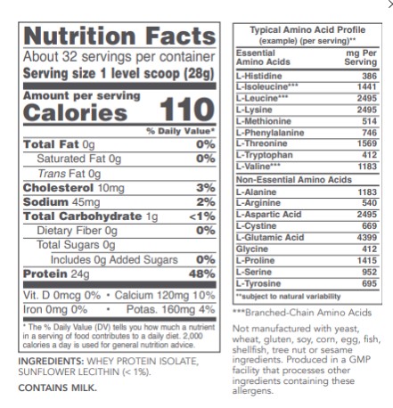 Whey Protein Isolate